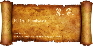 Mult Humbert névjegykártya